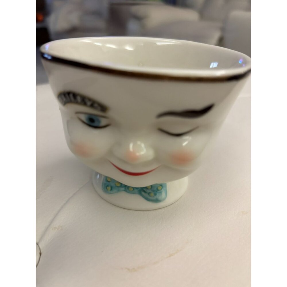 Baileys Winking Face Cup With Bow Tie Vintage